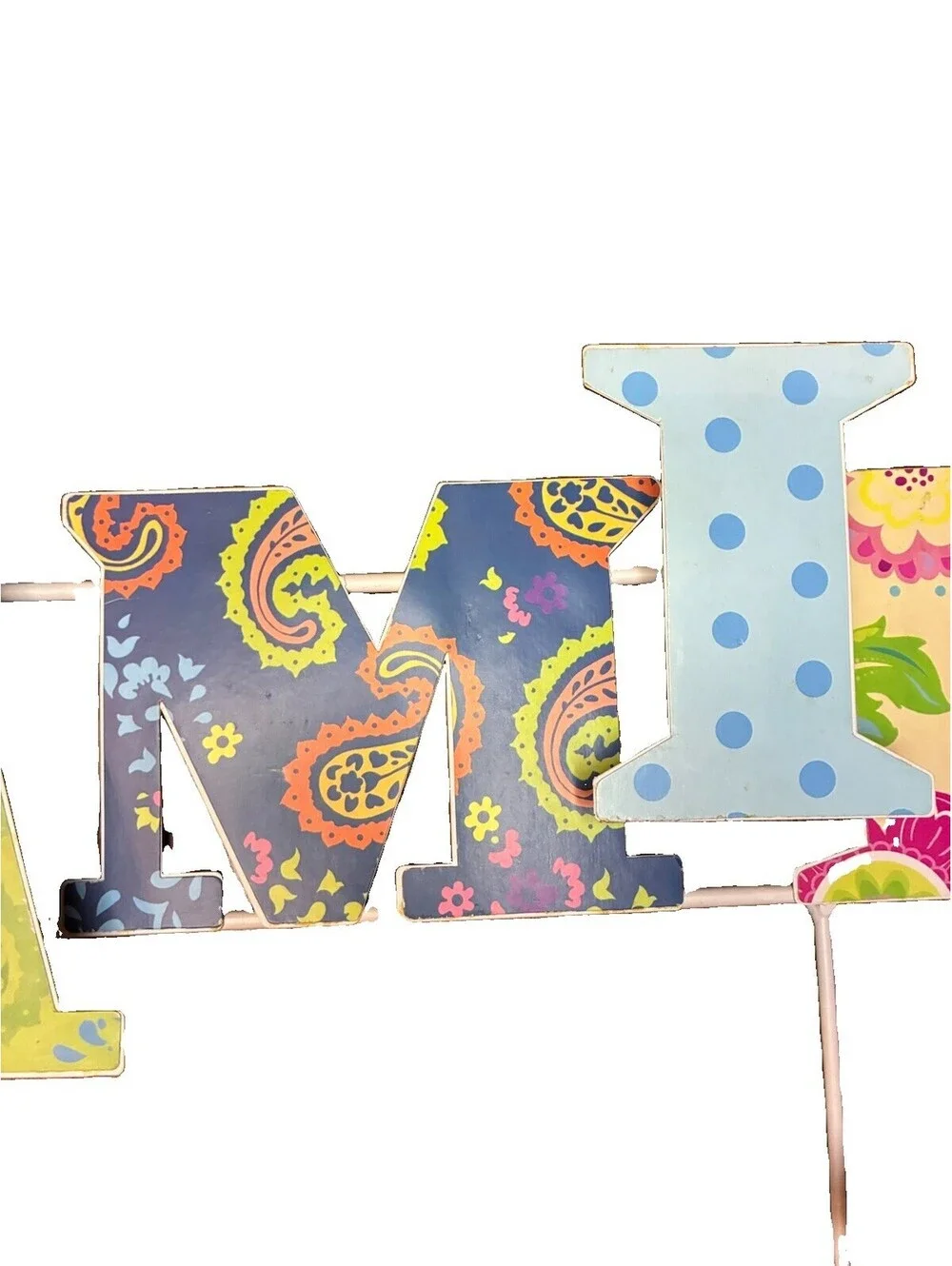 Vibrant Boho “Family “ Metal Display Rack
